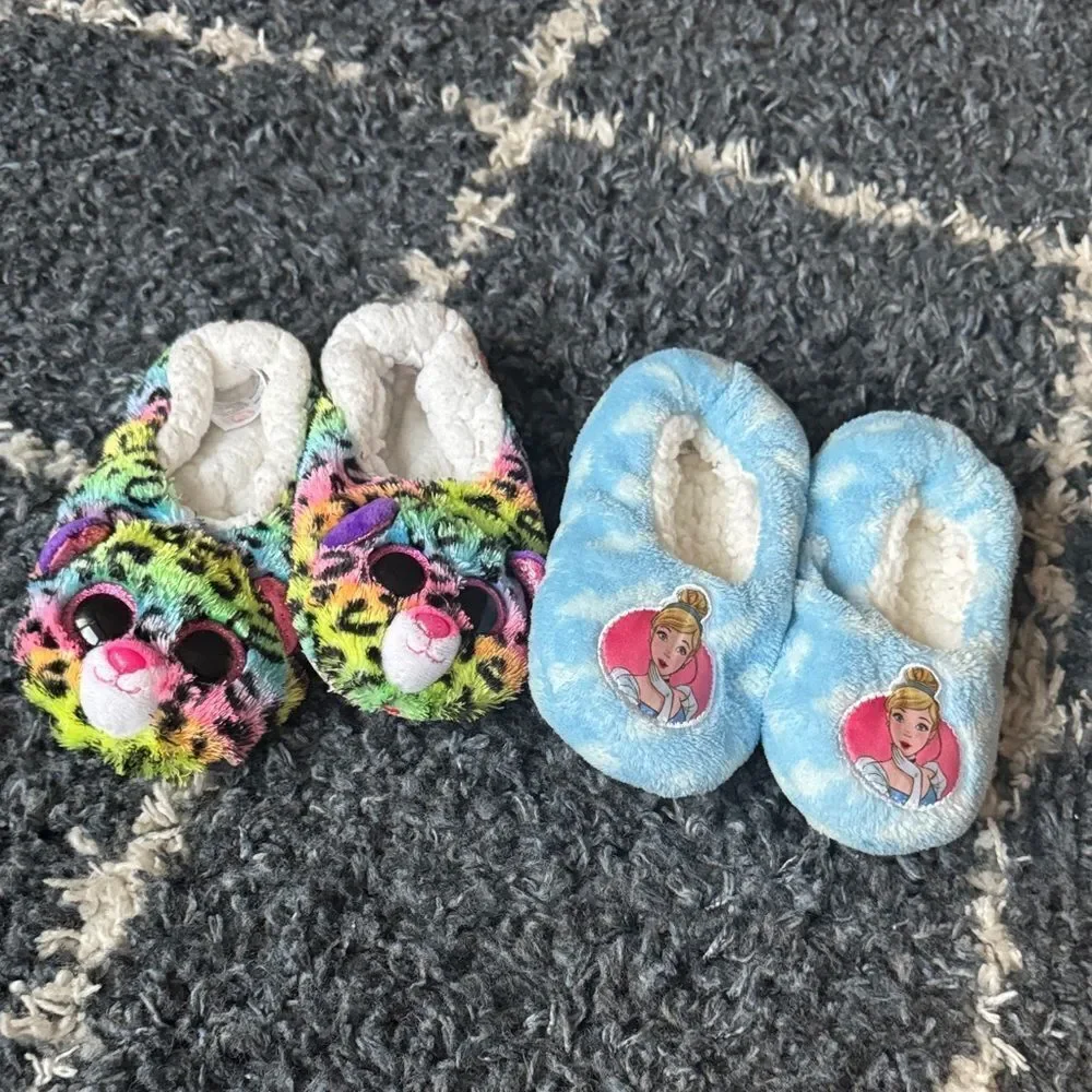 Bundle of 2 Toddler Non-Slip Slippers